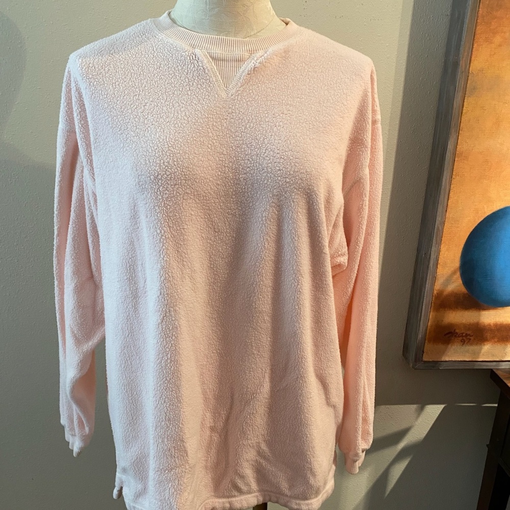 Pale Pink Mododoc Terry Cloth Sweatshirt Size Regular